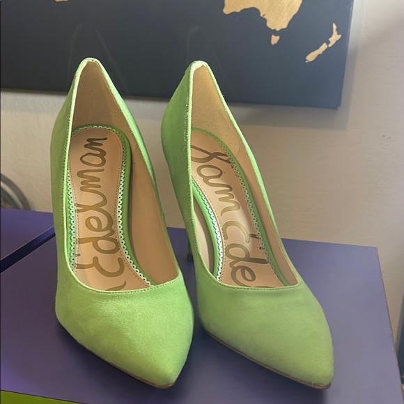 Sam Edelman Green Heels with Pointed Toe and Stiletto Heel - Picture 4 of 11